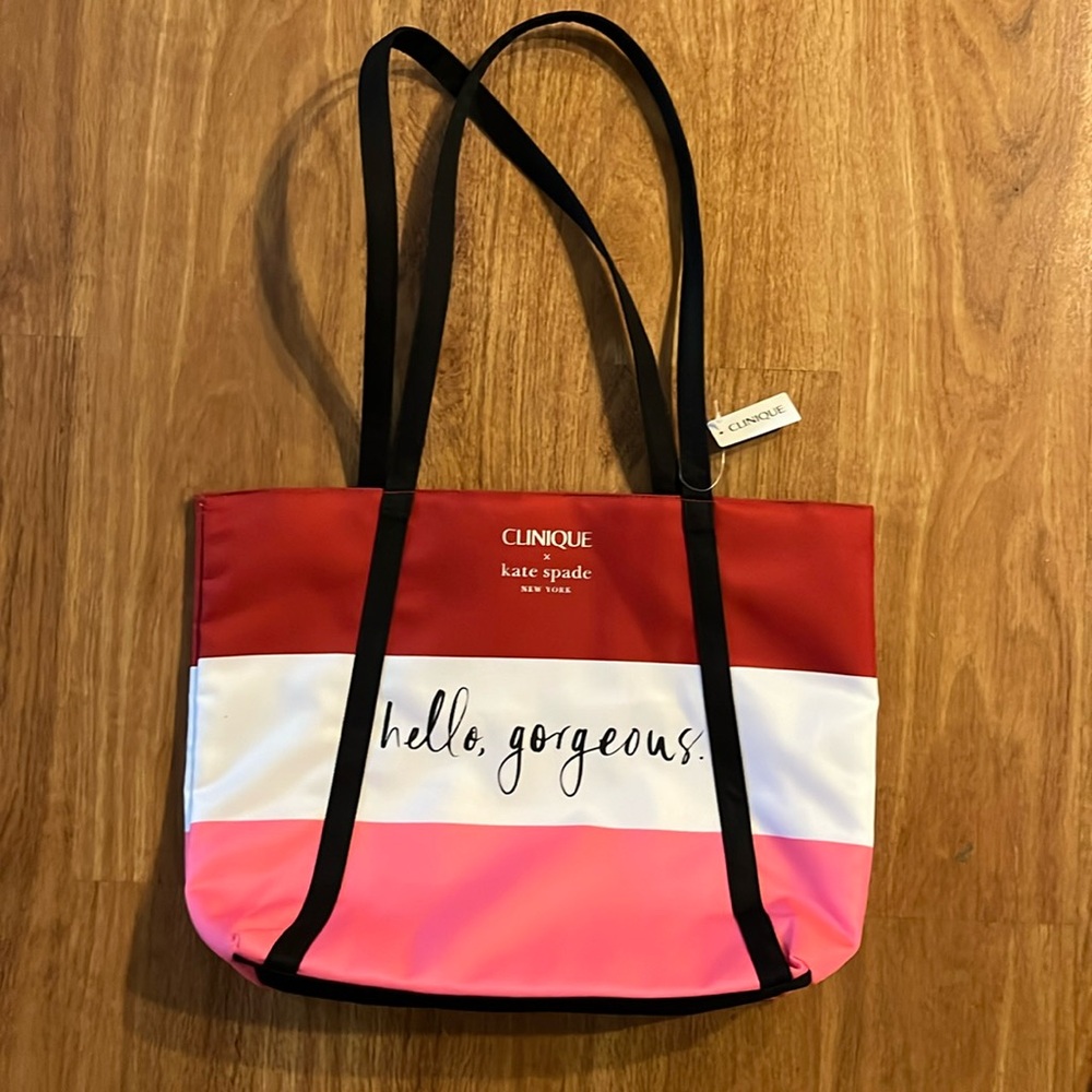 Clinique Kate Spade hello, gorgeous tote bag